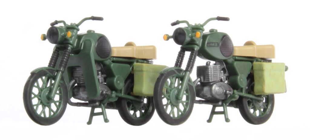 Kres 10271 - Moped MZ TS 250 Behördenausführung NVA 2 Stück H0 1:87